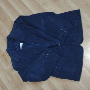 Vintage Liz Novak Blue Corduroy Oversized Boxy Size 18 Blazer